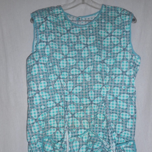 Vintage Other - Vintage Mod Green checked Smock Apron